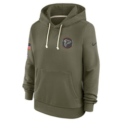 Atlanta Falcons Women's 2025 Salute to Service Sideline Standard Issue Dri-FIT Hoodie - Olive - Nike