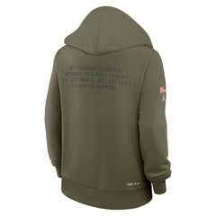 Pittsburgh Steelers Women's 2025 Salute to Service Sideline Standard Issue Dri-FIT Hoodie - Olive - Nike