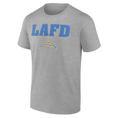 Los Angeles Chargers Unisex LAFD T-Shirt - Gray - NFL