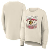 Chicago Blackhawks Fanatics Women's Oversized Vintage Slice Pullover Sweatshirt - Cream | Fanatics near me