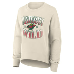 Minnesota Wild Fanatics Women's Oversized Slice Pullover Sweatshirt - Cream | Fanatics discount