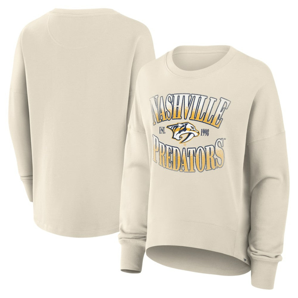 Nashville Predators Fanatics Women's Oversized Slice Pullover Sweatshirt - Cream | Fanatics near me
