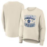 Toronto Maple Leafs Fanatics Women's Oversized Slice Pullover Sweatshirt - Cream | Fanatics sale