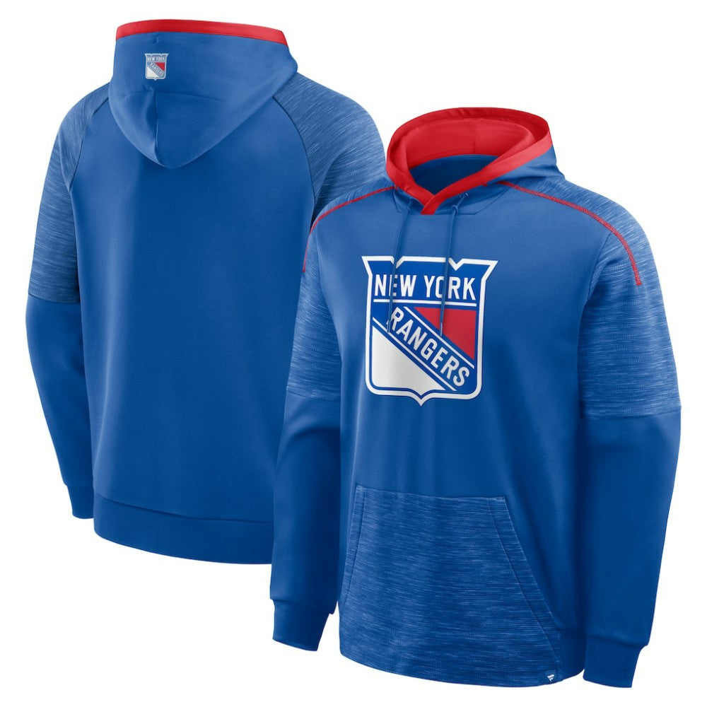 New York Rangers Fanatics Goaltender Defender Pullover Hoodie - Blue | Fanatics Clearance