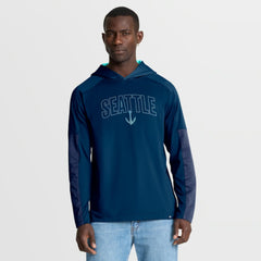 Seattle Kraken Fanatics Penalty Shot Long Sleeve Hoodie T-Shirt - Deep Sea Blue | Fanatics on sale