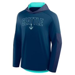 Seattle Kraken Fanatics Penalty Shot Long Sleeve Hoodie T-Shirt - Deep Sea Blue | Fanatics on sale