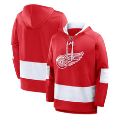 Detroit Red Wings Fanatics Prime Time Fleece Hoodie - Red | Fanatics Clearance