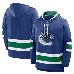 Vancouver Canucks Fanatics Prime Time Fleece Hoodie - Blue | Fanatics Lifestyle