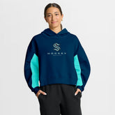 Seattle Kraken Fanatics Women's Back Check Boxy Hoodie - Navy | Fanatics online