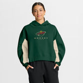 Minnesota Wild Fanatics Women's Back Check Boxy Hoodie - Green | Fanatics discount