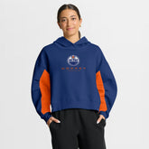 Edmonton Oilers Fanatics Women's Back Check Boxy Hoodie - Royal | Fanatics on sale