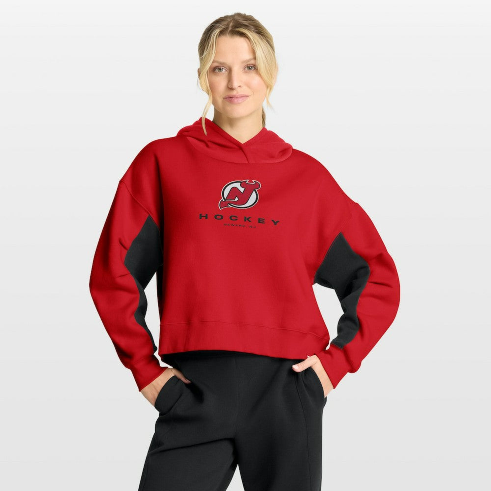 New Jersey Devils Fanatics Women's Back Check Boxy Hoodie - Red | Fanatics near me