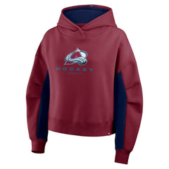 Colorado Avalanche Fanatics Women's Back Check Boxy Hoodie - Burgundy | Fanatics discount