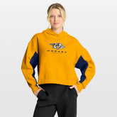 Nashville Predators Fanatics Women's Back Check Boxy Hoodie - Gold | Fanatics on sale