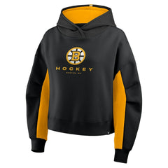 Boston Bruins Fanatics Women's Back Check Boxy Hoodie - Black | Fanatics sale