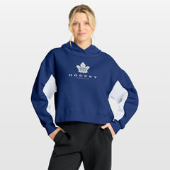 Toronto Maple Leafs Fanatics Women's Back Check Boxy Hoodie - Blue | Fanatics Lifestyle