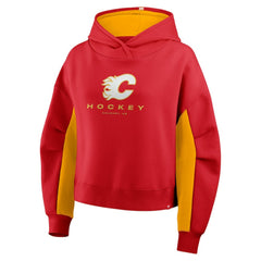 Calgary Flames Fanatics Women's Back Check Boxy Hoodie - Red | Fanatics discount