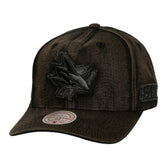 San Jose Sharks Mitchell & Ness Downtown Snow Wash Pro-Crown Adjustable Hat - Black | NHL Clearance