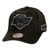 Los Angeles Kings Mitchell & Ness Downtown Snow Wash Pro-Crown Adjustable Hat - Black | NHL Clearance