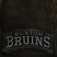 Boston Bruins Mitchell & Ness Downtown Snow Wash Pro-Crown Adjustable Hat - Black | NHL Lifestyle