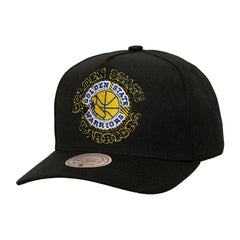 Mitchell & Ness Golden State Warriors Tilted Pro Pinch Adjustable Hat Black
