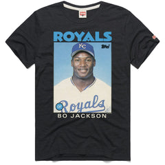 Bo Jackson Kansas City Royals Homage 1986 Topps Baseball Card Player T-Shirt Near Me