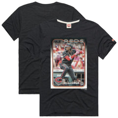 Elly De La Cruz Cincinnati Reds Homage 2024 Topps Baseball Card Player Tri-Blend T-Shirt for sale