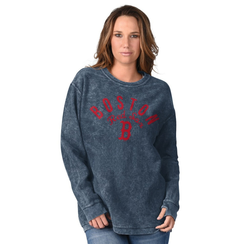 Boston Red Sox G-III 4Her by Carl Banks Women's Comfy Cord Pullover Sweatshirt Outlet