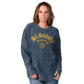 Milwaukee Brewers G-III 4Her by Carl Banks Women's Comfy Cord Pullover Sweatshirt Discount