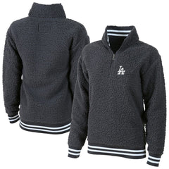 Los Angeles Dodgers G-III 4Her by Carl Banks Women's Play Action Sherpa Fleece Quarter-Zip Jacket Online