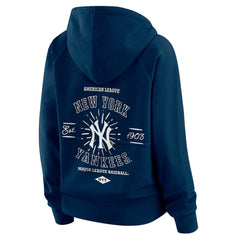 New York Yankees WEAR by Erin Andrews Women's Vintage Full-Zip Raglan Hoodie Outlet