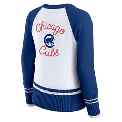 Chicago Cubs WEAR by Erin Andrews Women's Colorblock Raglan Sweater Discount