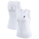 San Francisco Giants WEAR by Erin Andrews Women's Rib-Knit Henley Tank Top Outlet