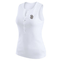 San Diego Padres WEAR by Erin Andrews Women's Rib-Knit Henley Tank Top Online