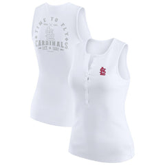 St. Louis Cardinals WEAR by Erin Andrews Women's Rib-Knit Henley Tank Top for sale