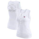 Cleveland Guardians WEAR by Erin Andrews Women's Rib-Knit Henley Tank Top Discount