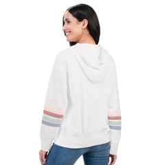 Philadelphia Phillies G-III 4Her by Carl Banks Women's Naamah Sleeve Stripe Fleece Full-Zip Hoodie Outlet