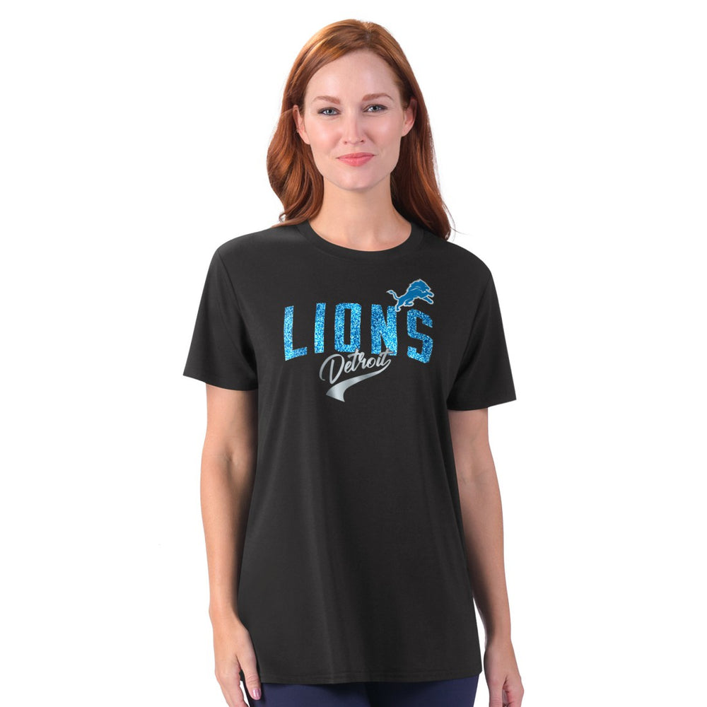 Detroit Lions G-III 4Her by Carl Banks Women's Jacey Performance Tri-Blend T-Shirt - Black - NFL