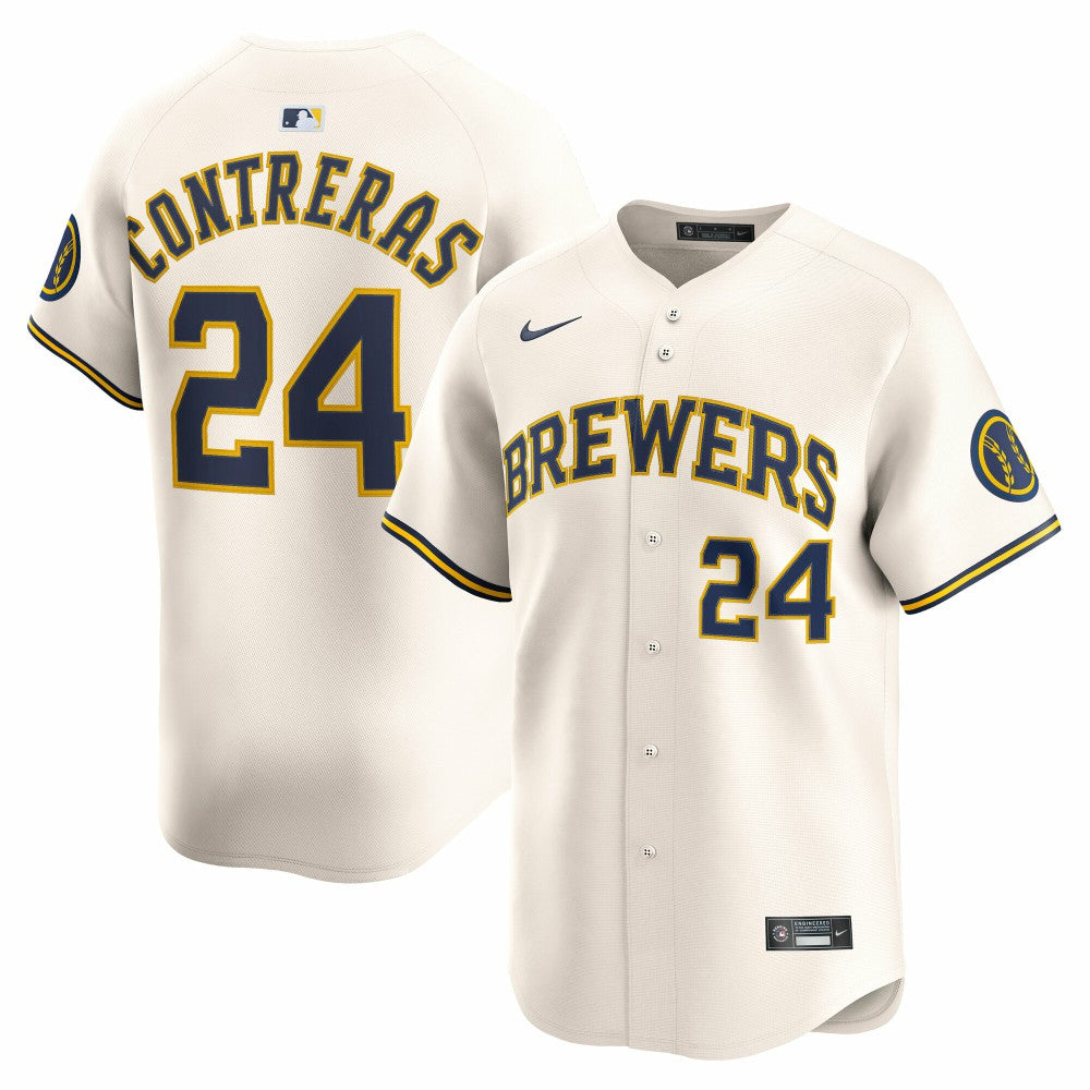 William Contreras Milwaukee Brewers Nike Home Limited Player Jersey Outlet