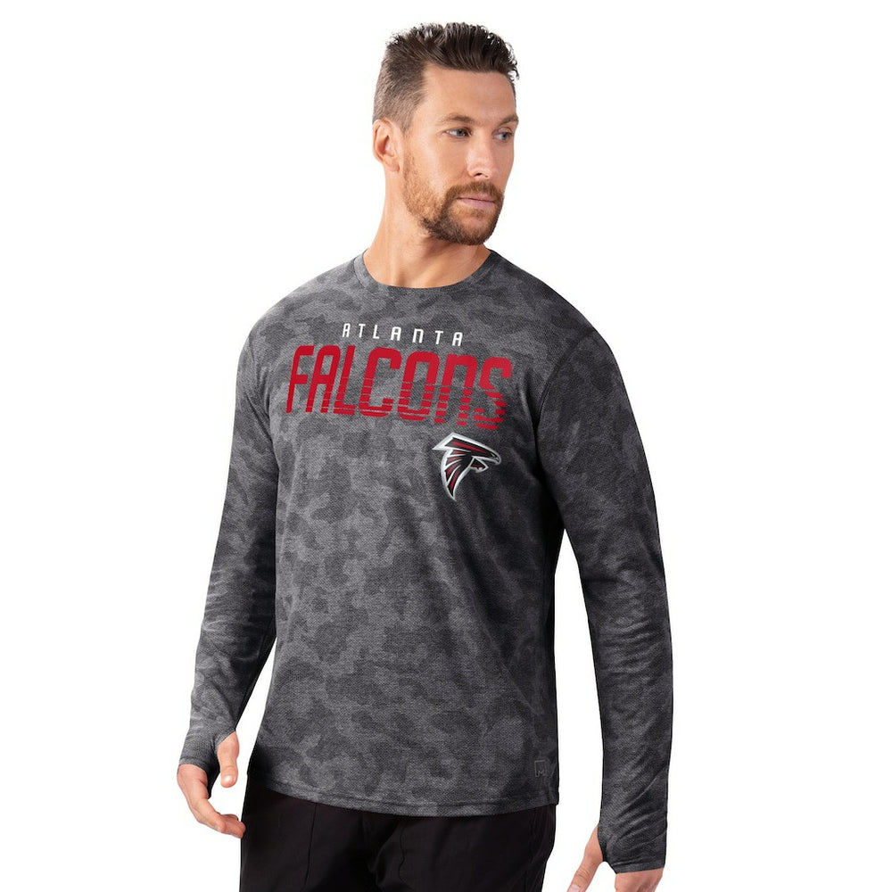 Atlanta Falcons MSX by Michael Strahan Performance Camo Long Sleeve T-Shirt - Black - NFL