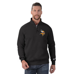 Minnesota Vikings Starter Classic Half-Zip Pullover Sweatshirt - Black - NFL