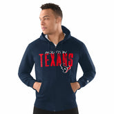 Houston Texans Starter Distressed Classic Full-Zip Hoodie - Navy - NFL