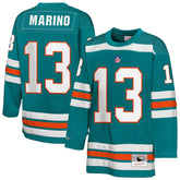 Dan Marino Miami Dolphins Youth Hockey Fashion Jersey - Aqua - Mitchell & Ness