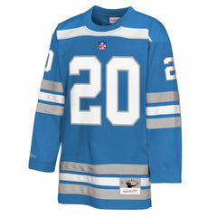 Barry Sanders Detroit Lions Youth Hockey Fashion Jersey - Blue - Mitchell & Ness