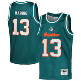 Dan Marino Miami Dolphins Youth Retired Player NFL Basketball Fashion Jersey - Aqua - Mitchell & Ness