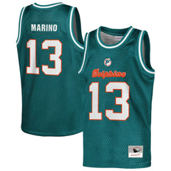 Dan Marino Miami Dolphins Youth Retired Player NFL Basketball Fashion Jersey - Aqua - Mitchell & Ness