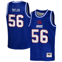 Lawrence Taylor New York Giants Youth Retired Player NFL Basketball Fashion Jersey - Royal - Mitchell & Ness