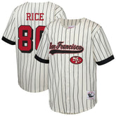 Jerry Rice San Francisco 49ers Youth Retired Player Name & Number Baseball Jersey - Cream - Mitchell & Ness