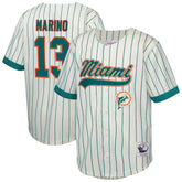 Dan Marino Miami Dolphins Youth Retired Player Name & Number Baseball Jersey - Cream - Mitchell & Ness