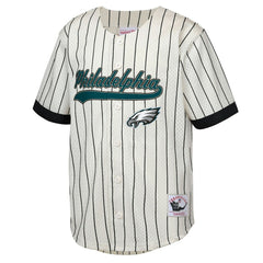 Brian Dawkins Philadelphia Eagles Youth Retired Player Name & Number Baseball Jersey - Cream - Mitchell & Ness